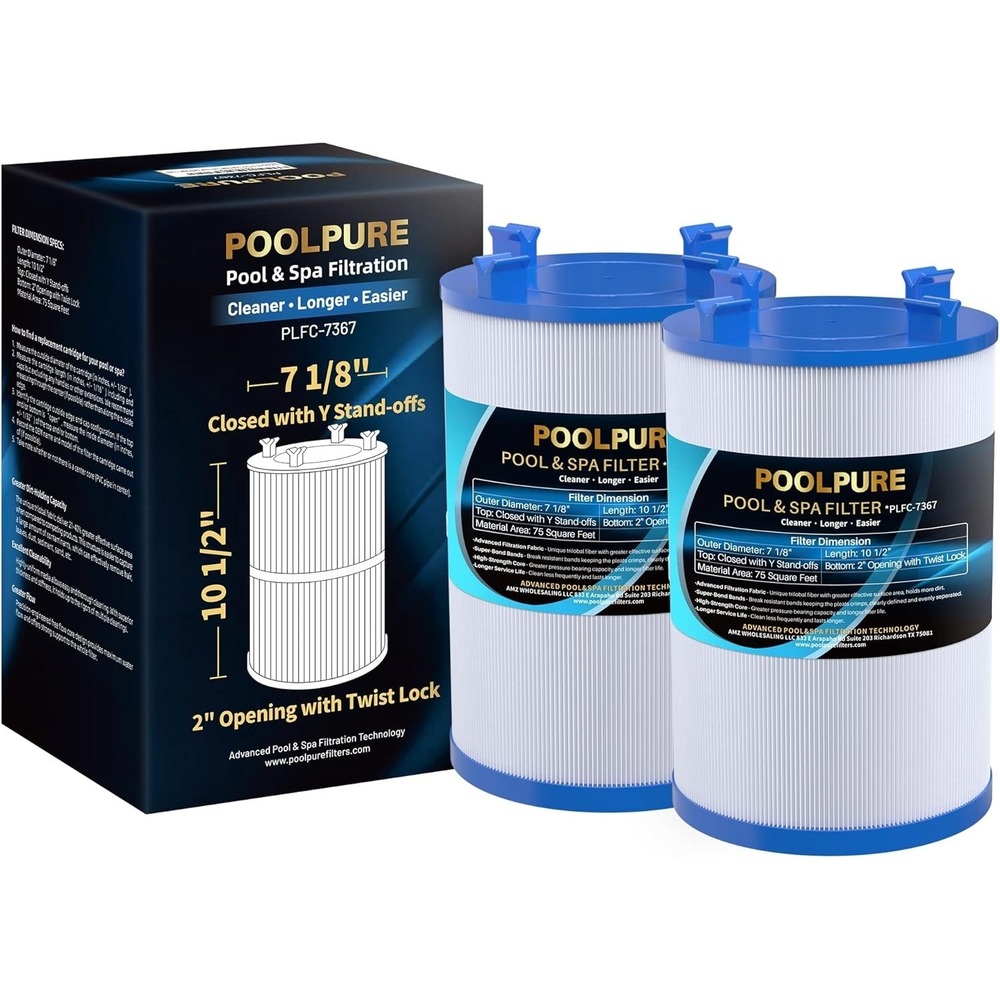 POOLPURE‎ C-7367 Spa Filter Replaces PD075-2000 Dimension One 1561-00 2 Pack